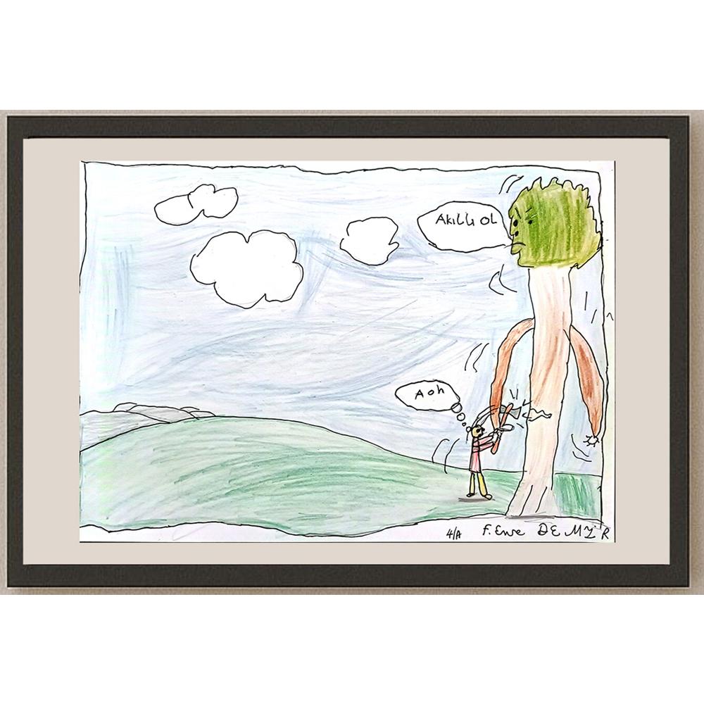 Emre Demir 29x21cm Orijinal Karikatür BOD00697