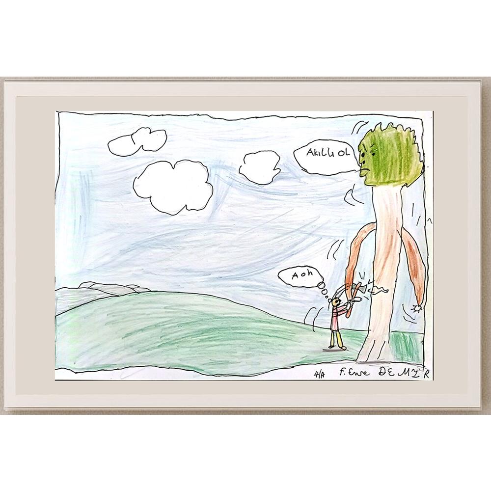 Emre Demir 29x21cm Orijinal Karikatür BOD00697