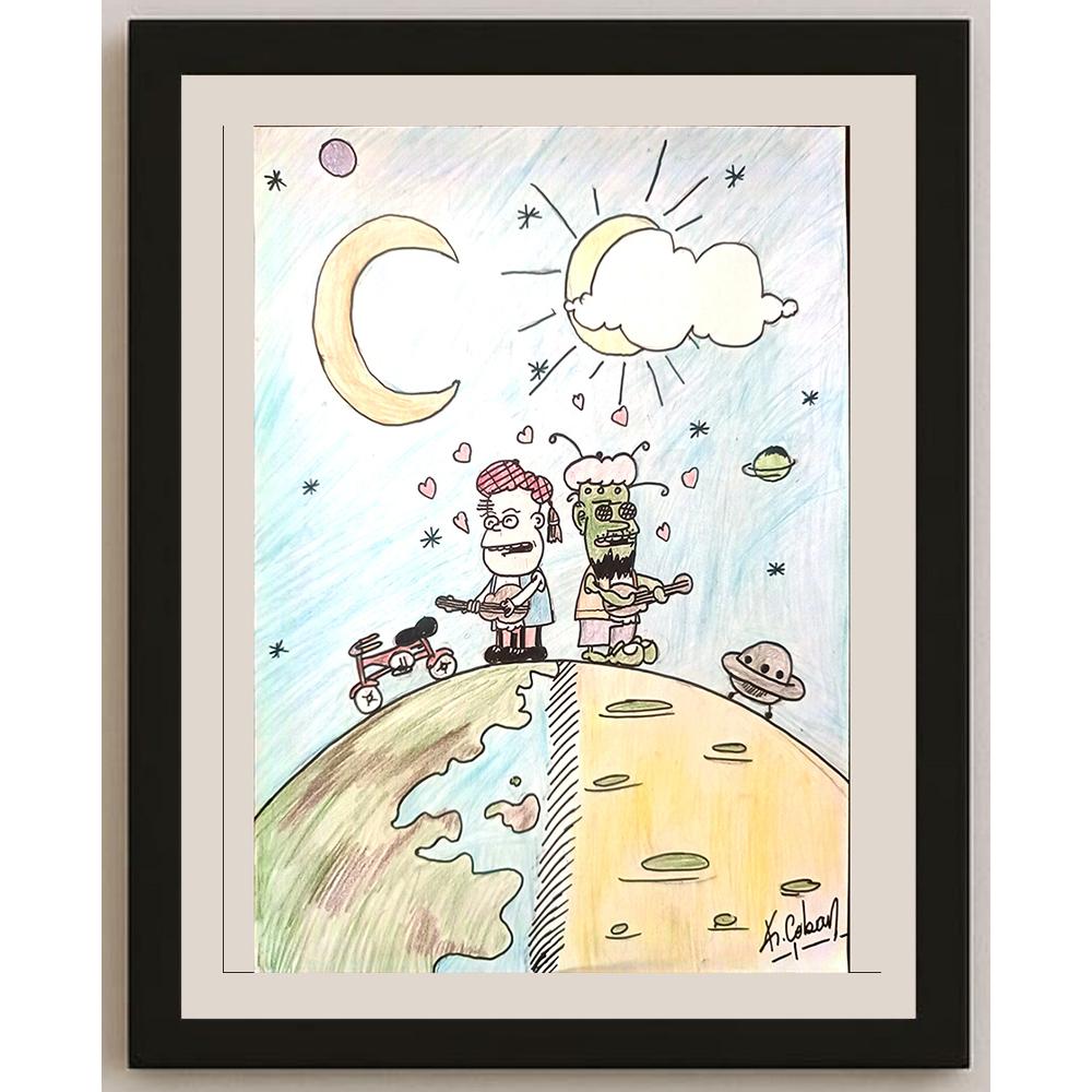 Kaan Çoban 29x21cm Orijinal Karikatür BOD00706