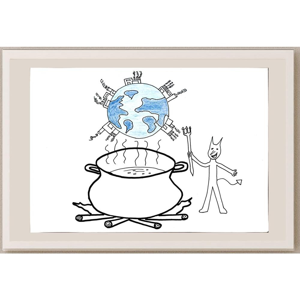 Begüm Kayaalp 29x21cm Orijinal Karikatür BOD00721