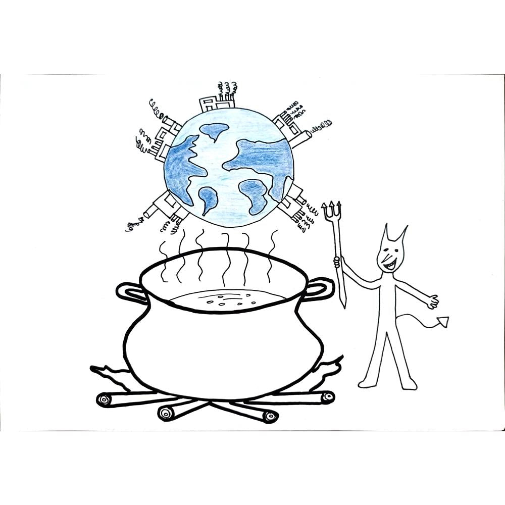 Begüm Kayaalp 29x21cm Orijinal Karikatür BOD00721