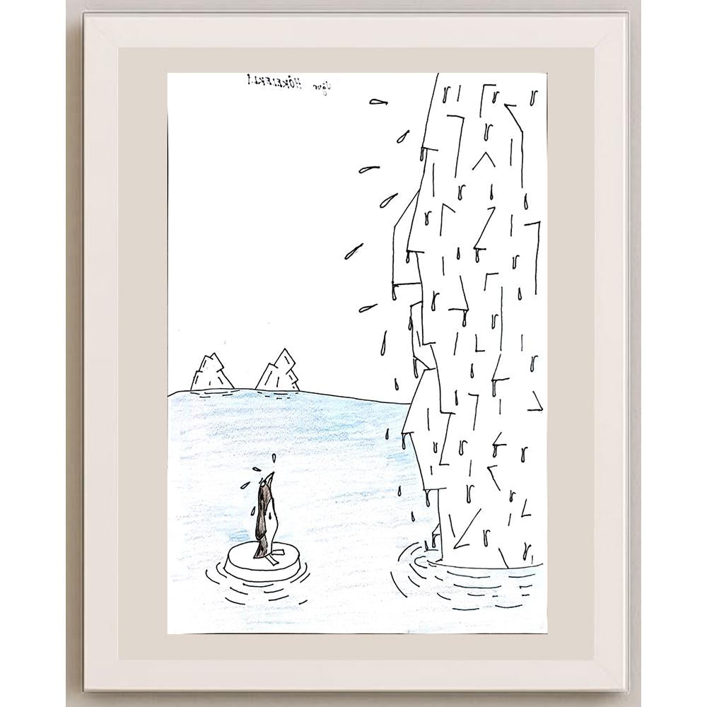 Uğur Hökelekli 29x21cm Orijinal Karikatür BOD00724
