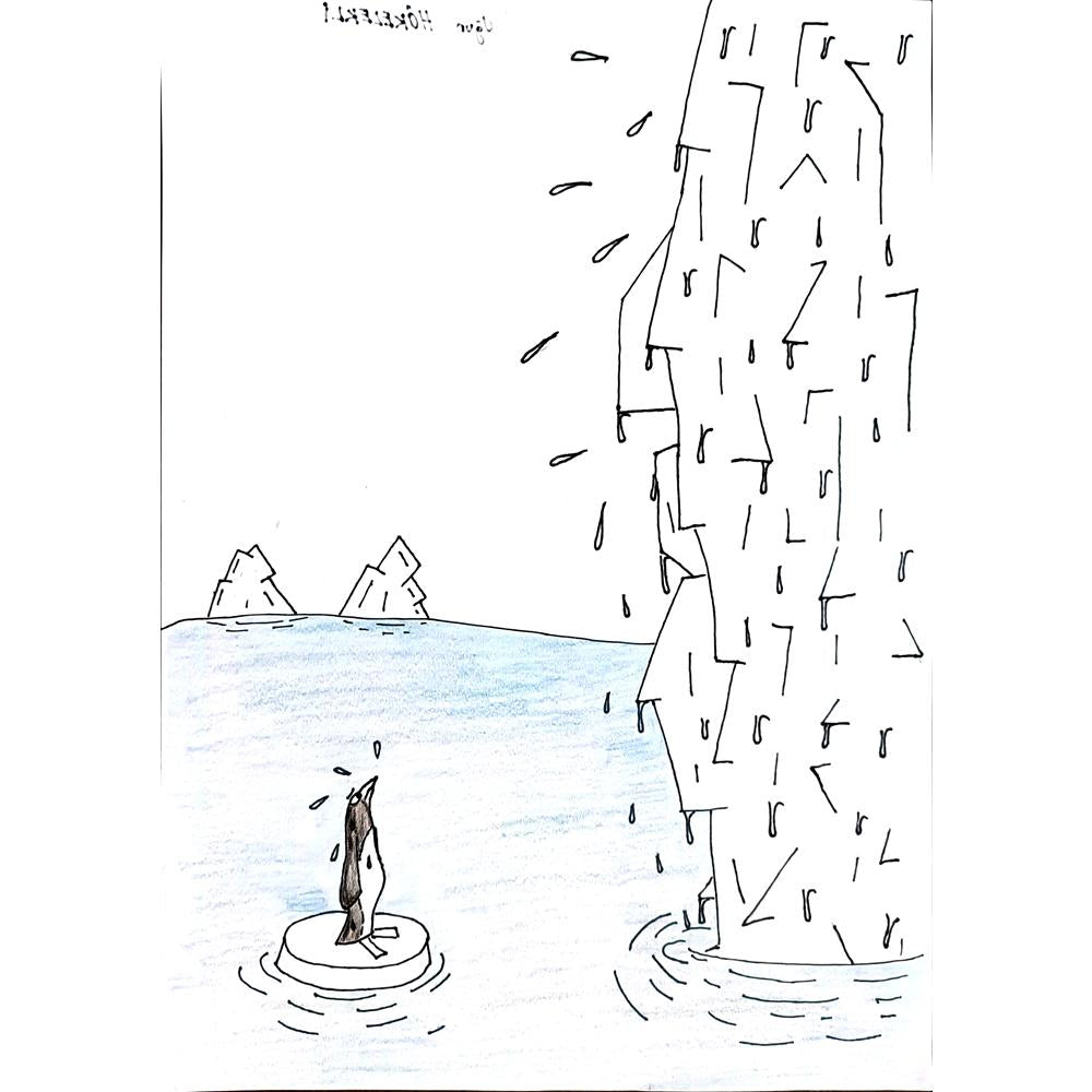 Uğur Hökelekli 29x21cm Orijinal Karikatür BOD00724