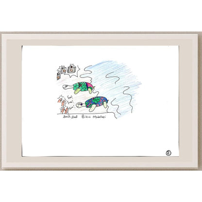 Elif Nemutlu 29x21cm Orijinal Karikatür BOD00725