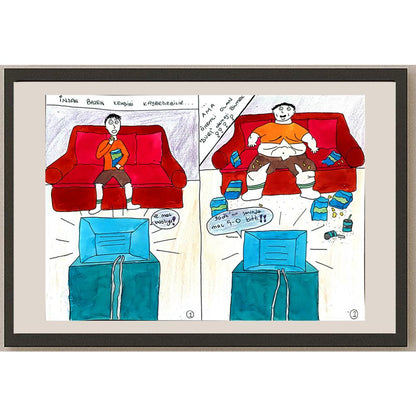Elif Nemutlu 29x21cm Orijinal Karikatür BOD00727