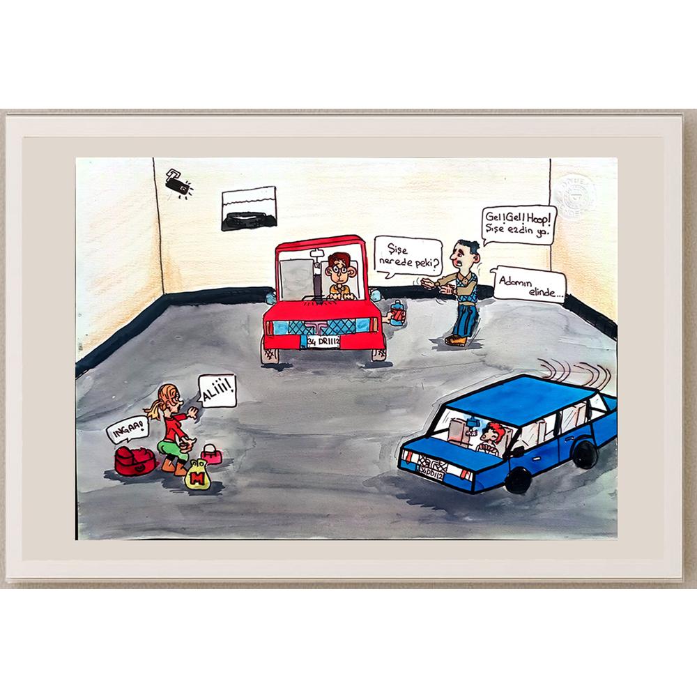 Burakcan Korucu 29x21cm Orijinal Karikatür BOD00730