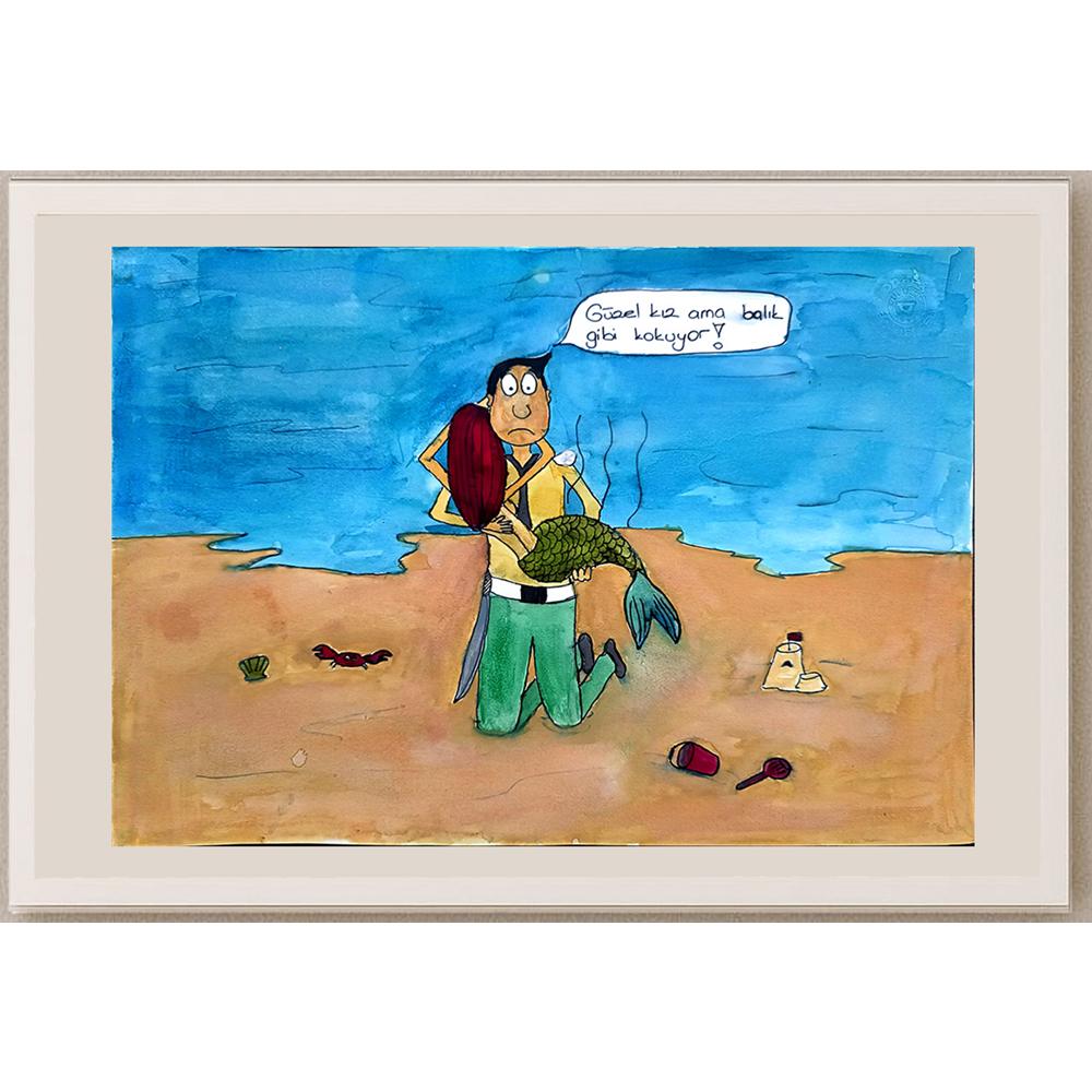 Başak Gence 29x21cm Orijinal Karikatür BOD00731