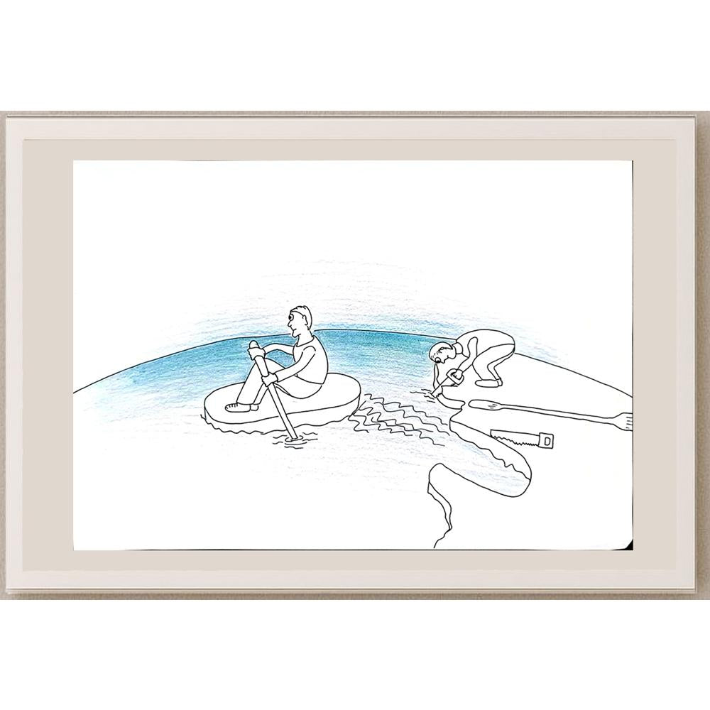Kubilay Doğukan Aydın 29x21cm Orijinal Karikatür BOD00733