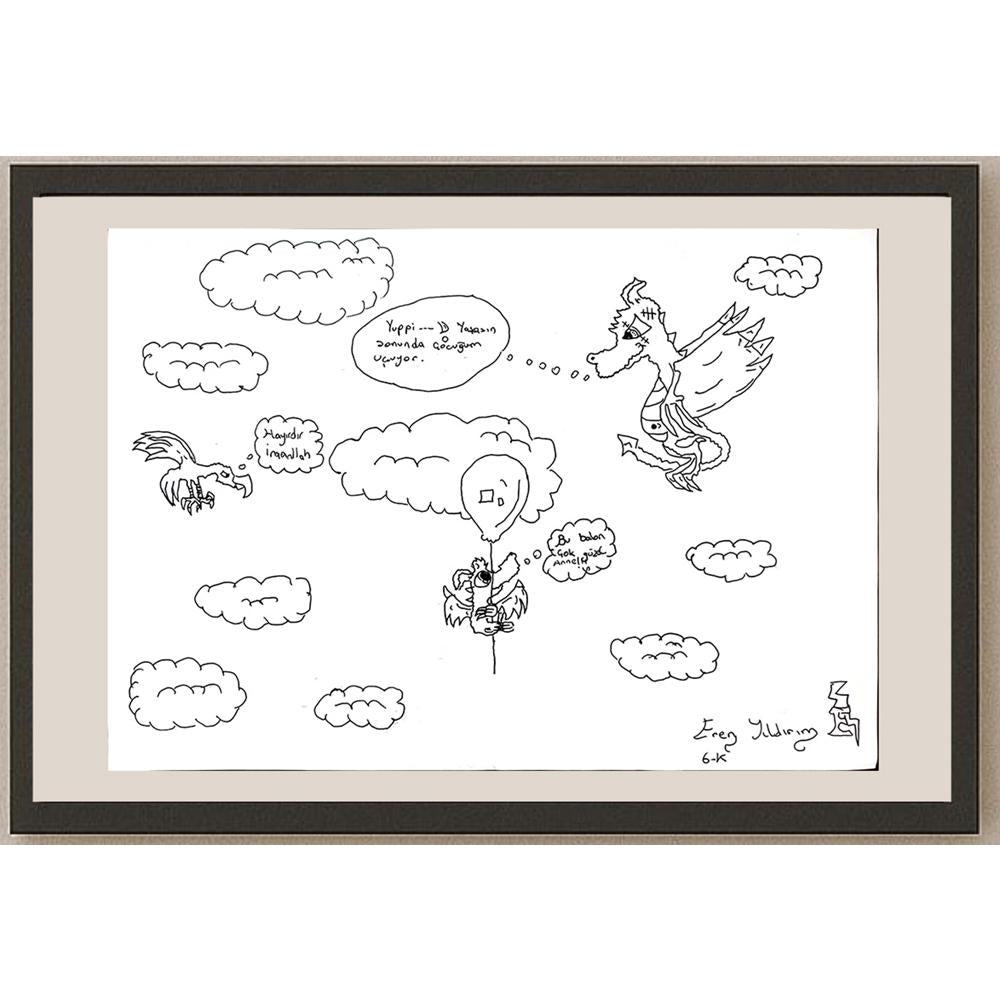 Eren Yıldırım 29x21cm Orijinal Karikatür BOD00735