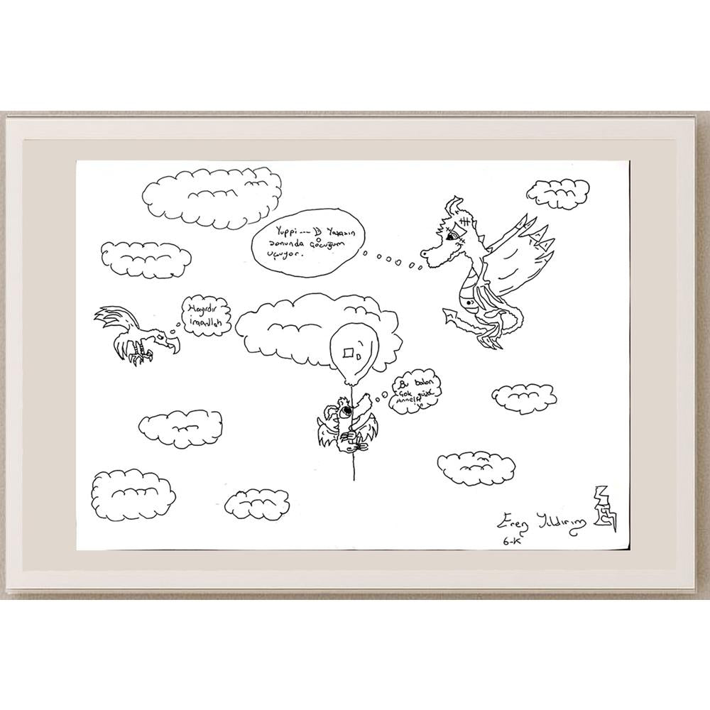 Eren Yıldırım 29x21cm Orijinal Karikatür BOD00735