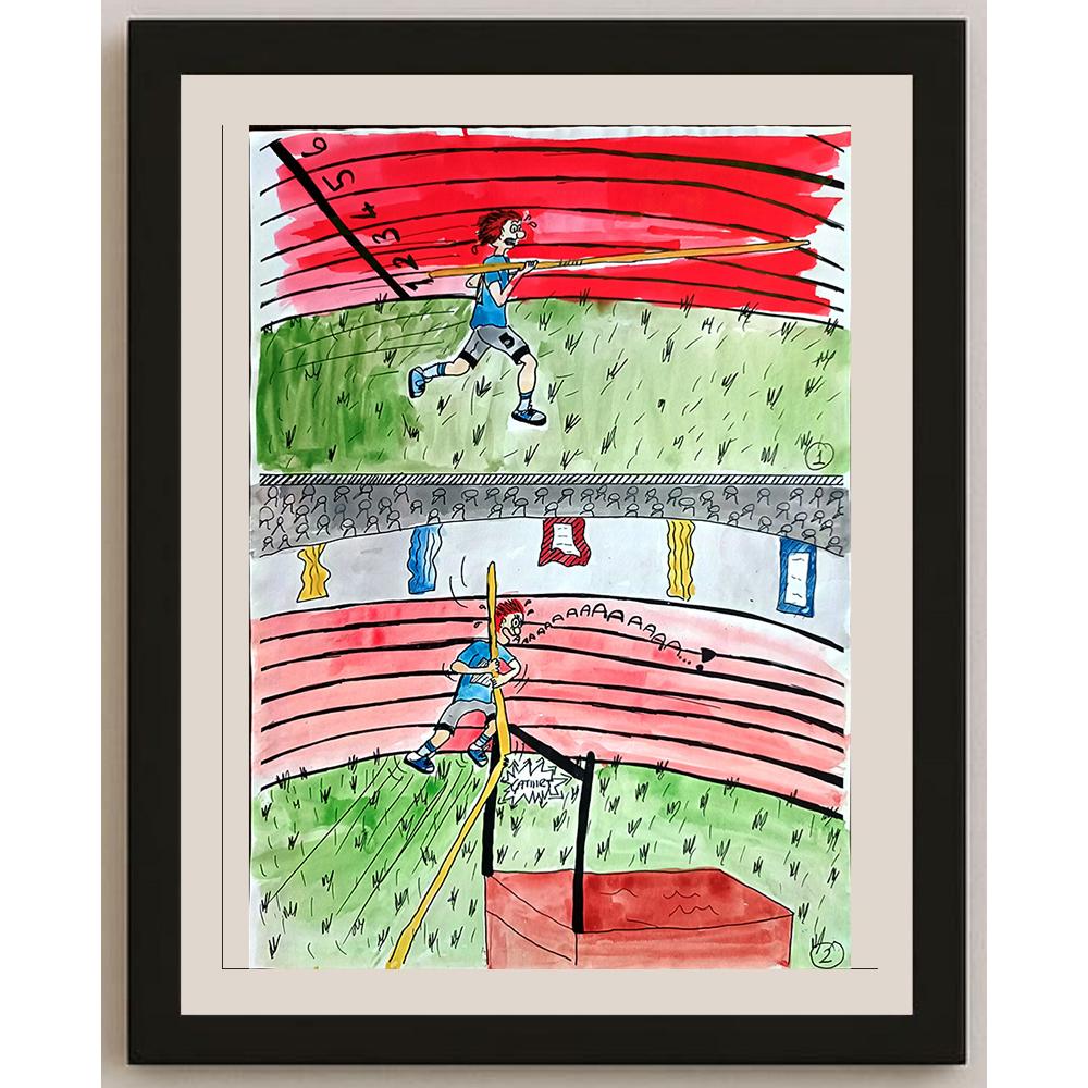 Elif Nemutlu 29x21cm Orijinal Karikatür BOD00739