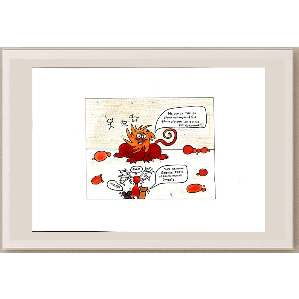 Oğul Girgin 16x13cm Orijinal Karikatür BOD00744