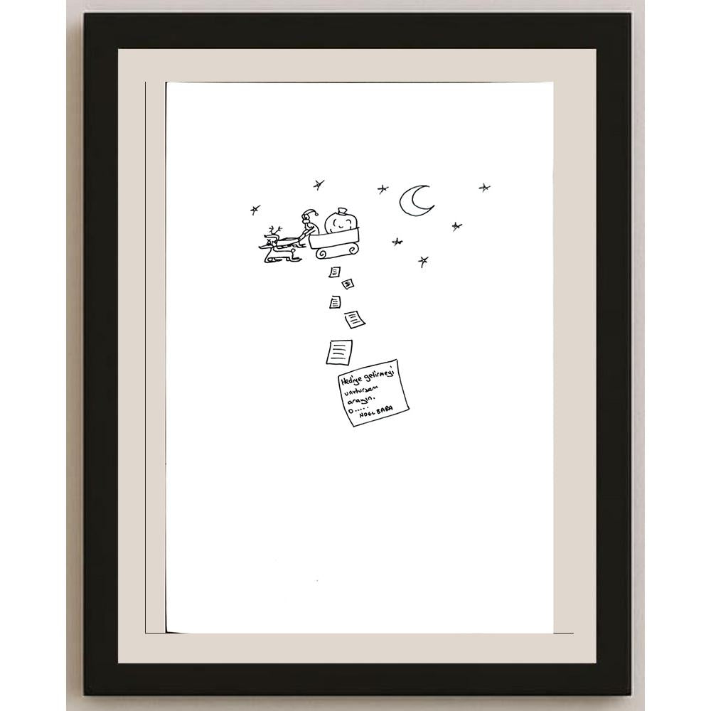 Oğul Girgin 29x21cm Orijinal Karikatür BOD00745