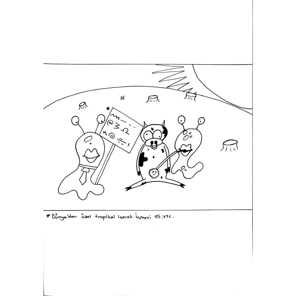 Oğul Girgin 29x21cm Orijinal Karikatür BOD00746