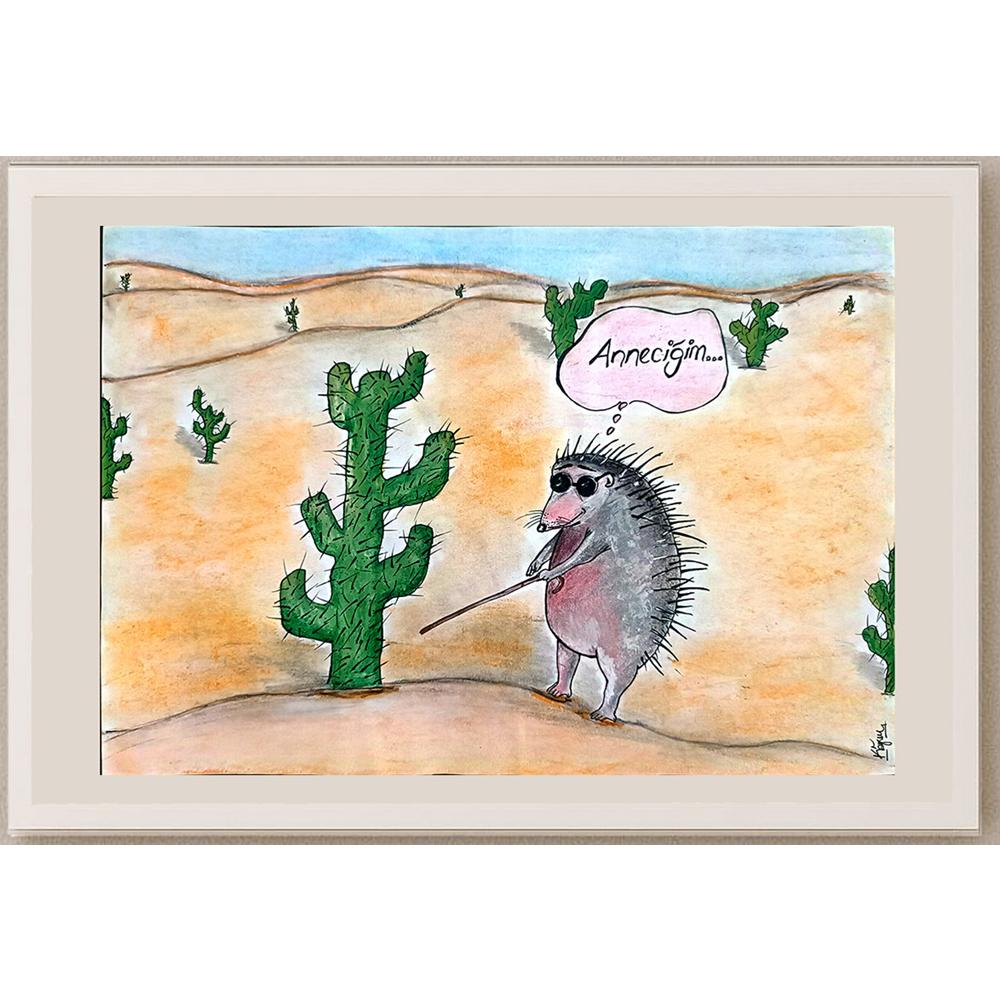 Kazım Helvacı 29x21cm Orijinal Karikatür BOD00751