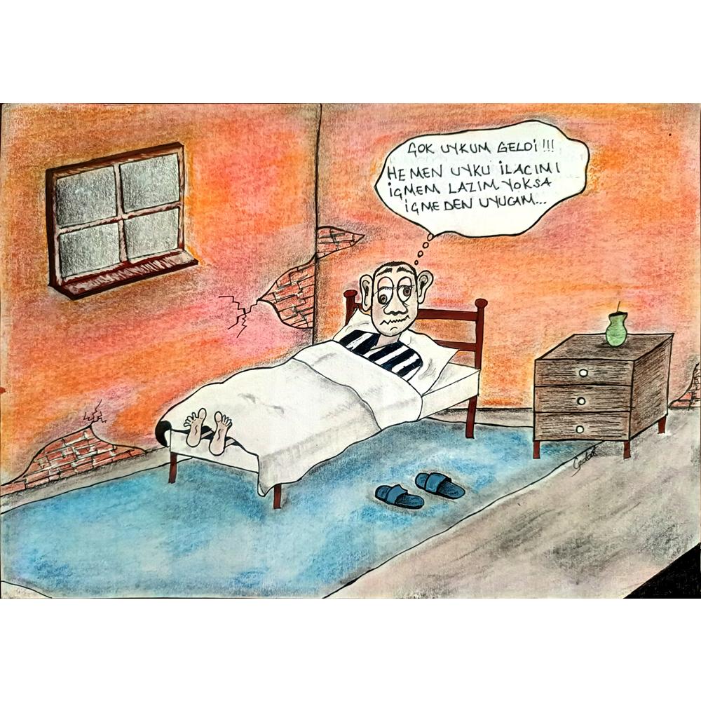 Sedat Kaplan 29x21cm Orijinal Karikatür BOD00752