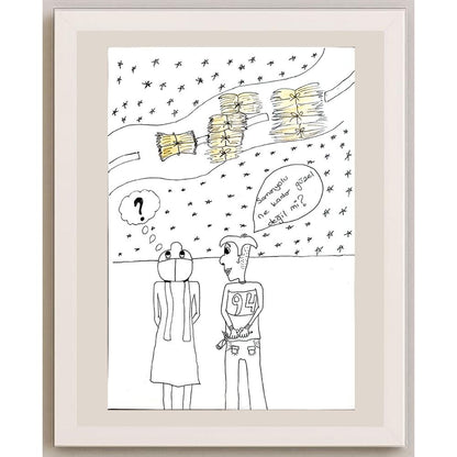 Başak Gence 29x21cm Orijinal Karikatür BOD00763