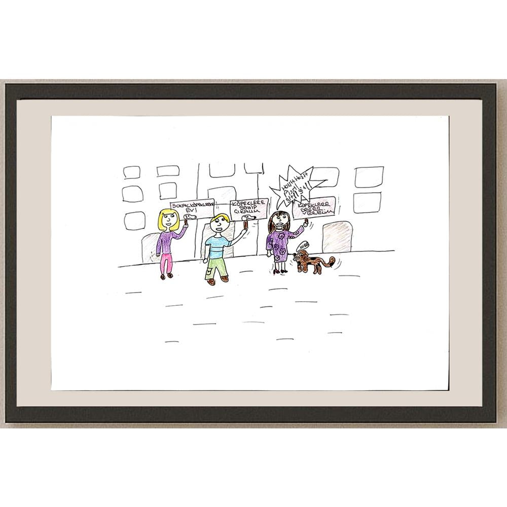 Yaprak Subaşı 29x21cm Orijinal Karikatür BOD00764