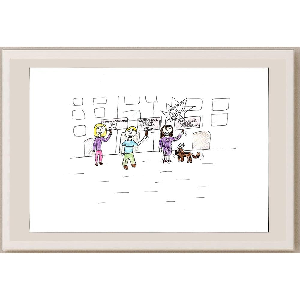 Yaprak Subaşı 29x21cm Orijinal Karikatür BOD00764