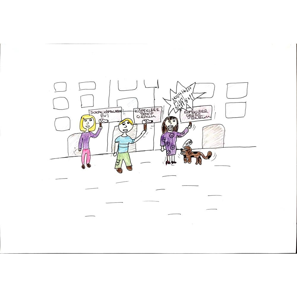 Yaprak Subaşı 29x21cm Orijinal Karikatür BOD00764