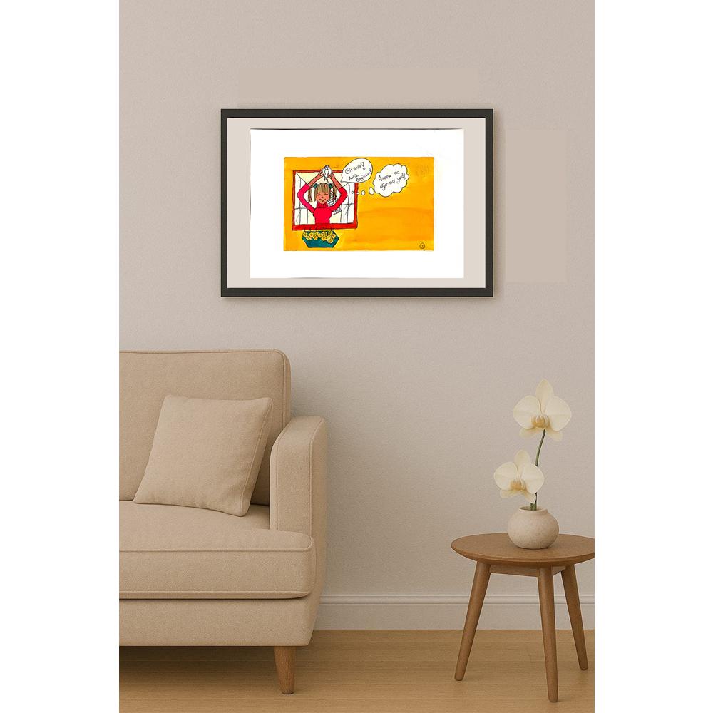 Yaprak Subaşı 21x13cm Orijinal Karikatür BOD00765