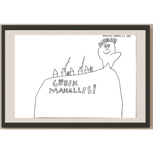 Ömercan Haşhaş 29x21cm Orijinal Karikatür BOD00770