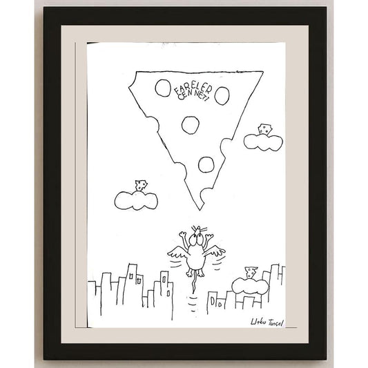 Utku Tuncel 29x21cm Orijinal Karikatür BOD00772