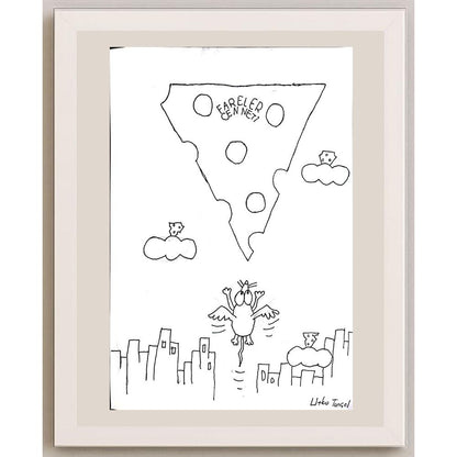 Utku Tuncel 29x21cm Orijinal Karikatür BOD00772