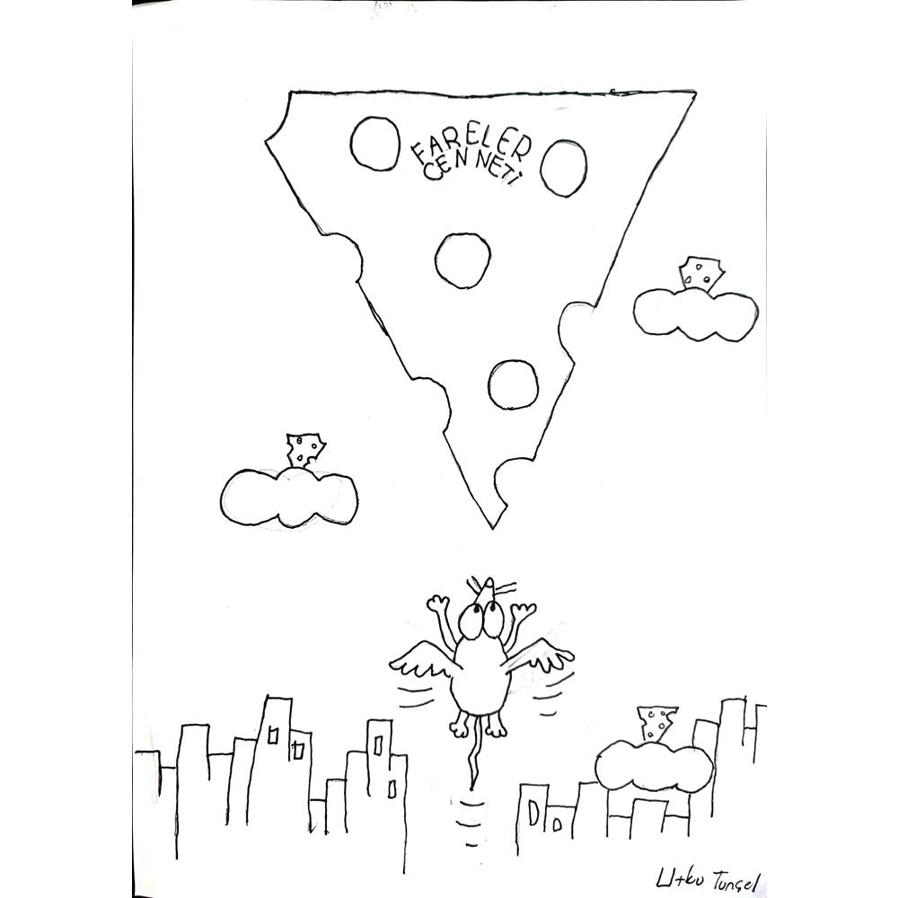 Utku Tuncel 29x21cm Orijinal Karikatür BOD00772