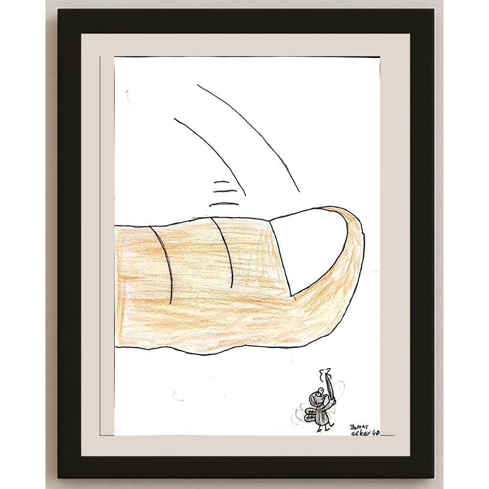 Yamaç Göker 29x21cm Orijinal Karikatür BOD00781