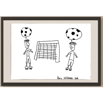 Derin Sağmanlı 29x21cm Orijinal Karikatür BOD00786