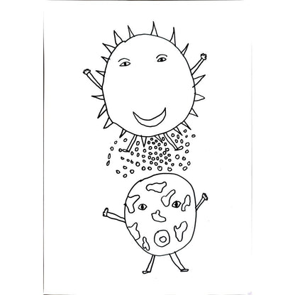 Utku İpek 29x21cm Orijinal Karikatür BOD00794