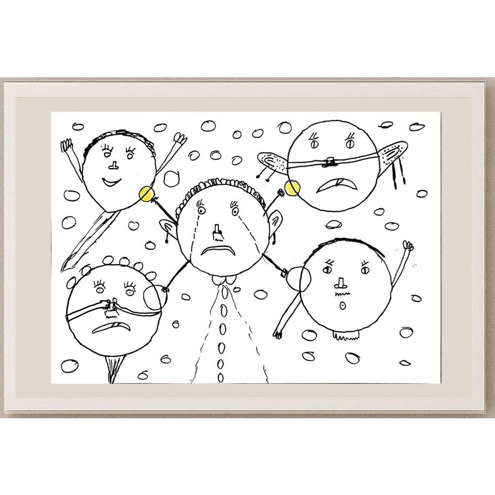 Hazal Öztürk 29x21cm Orijinal Karikatür BOD00801