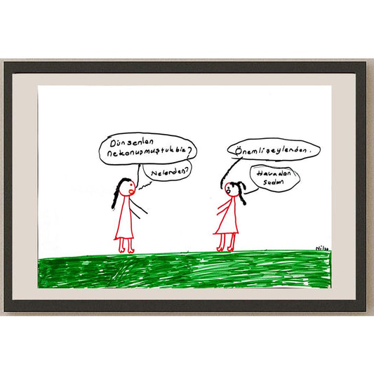 Nilsu Demir 29x21cm Orijinal Karikatür BOD00806