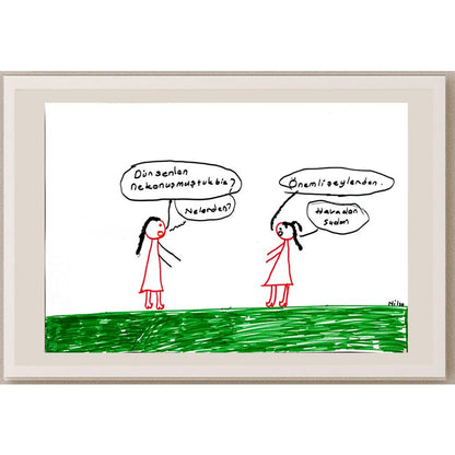 Nilsu Demir 29x21cm Orijinal Karikatür BOD00806