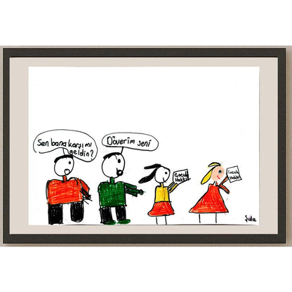 Şule Artar 29x21cm Orijinal Karikatür BOD00808