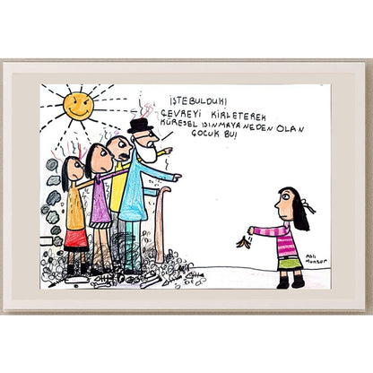 Aslı Doğa Munzur 29x21cm Orijinal Karikatür BOD00811