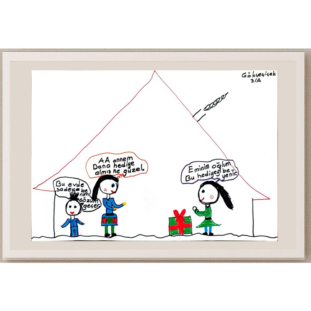Gökçiçek Arıkan 29x21cm Orijinal Karikatür BOD00812