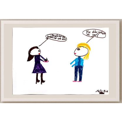 Melis Ece Ünsal 29x21cm Orijinal Karikatür BOD00813
