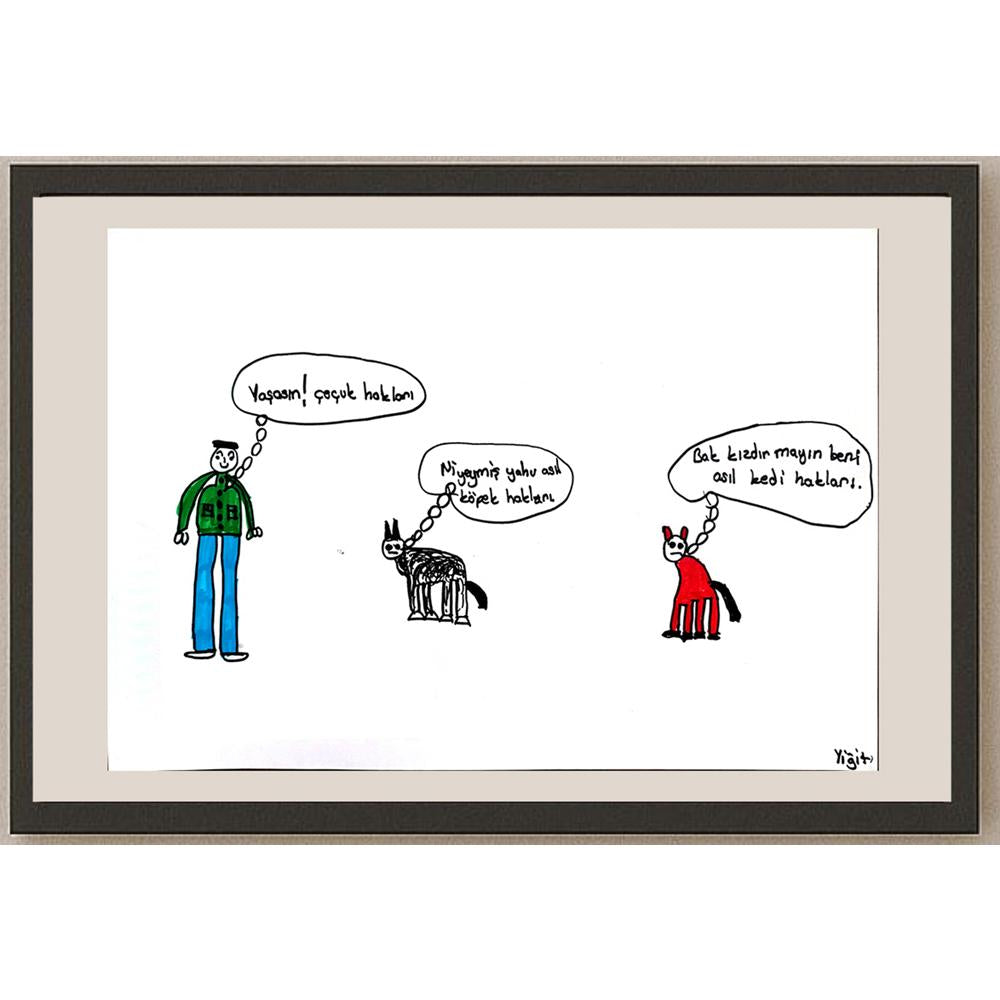 Yiğit Gençaslan 29x21cm Orijinal Karikatür BOD00814