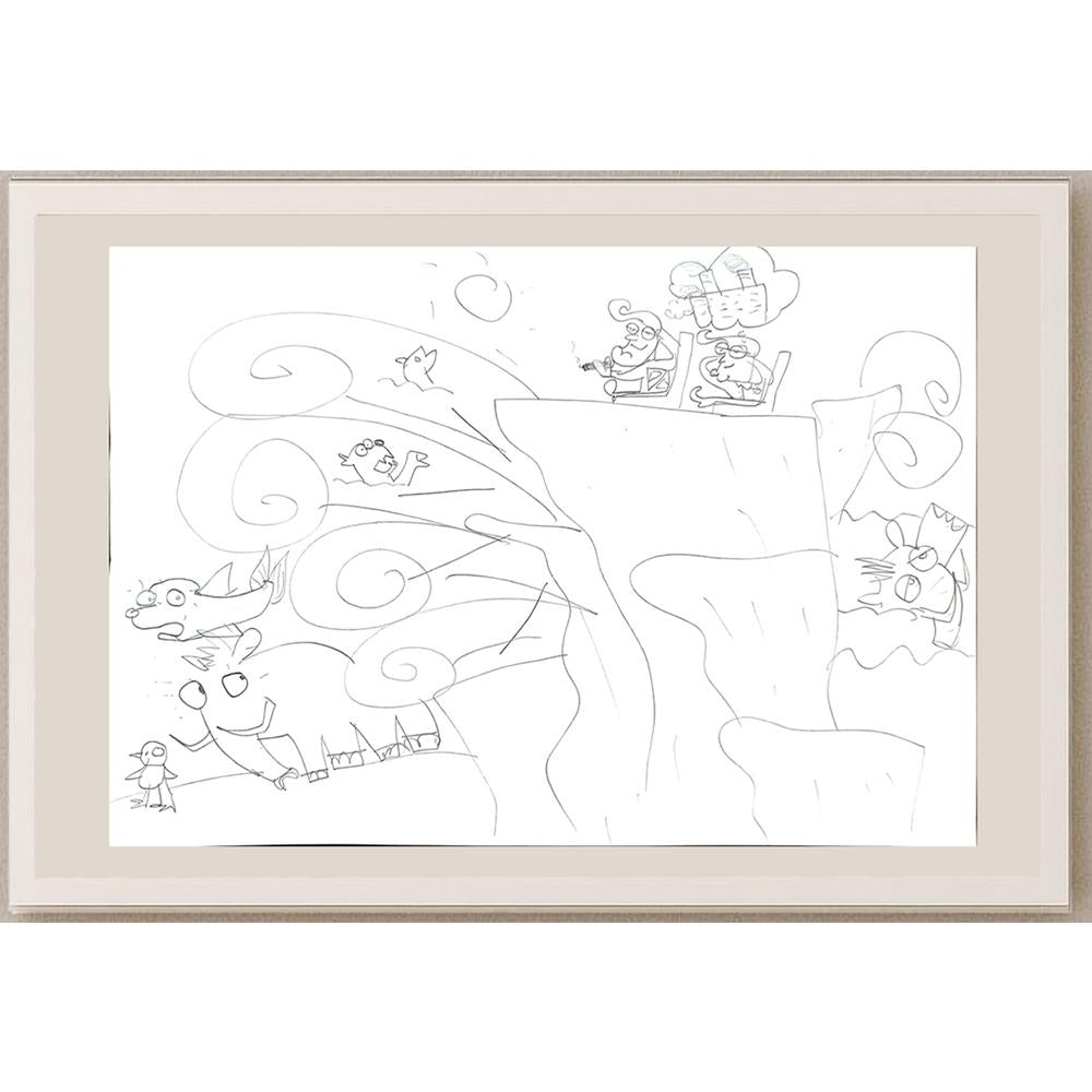 Berk Metin 29x21cm Orijinal Karikatür BOD00816