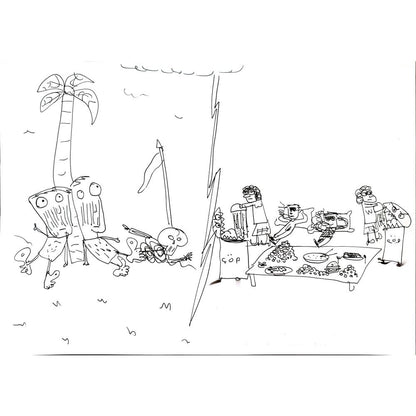Berk Metin 29x21cm Orijinal Karikatür BOD00817
