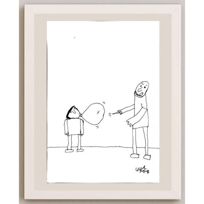 Ramazan Tayyip Göktuğ Uslu 29x21cm Orijinal Karikatür BOD00819