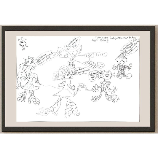 Dilbeste Çakıcı 29x21cm Orijinal Karikatür BOD00820