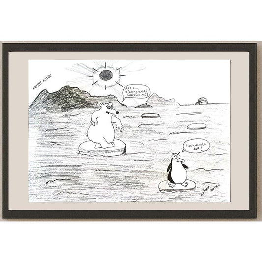Hüseyin Berkay Yetim 29x21cm Orijinal Karikatür BOD00824