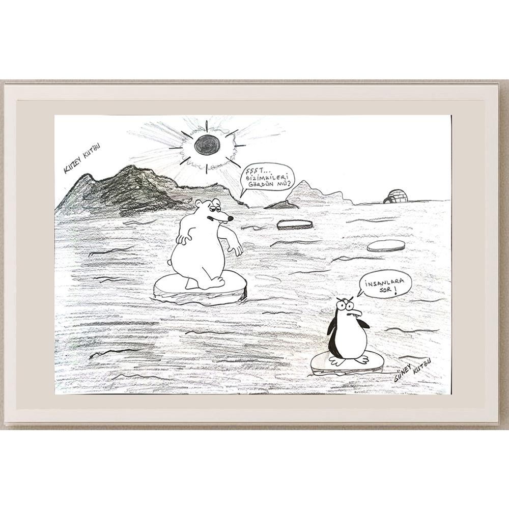 Hüseyin Berkay Yetim 29x21cm Orijinal Karikatür BOD00824