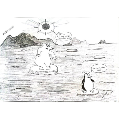 Hüseyin Berkay Yetim 29x21cm Orijinal Karikatür BOD00824