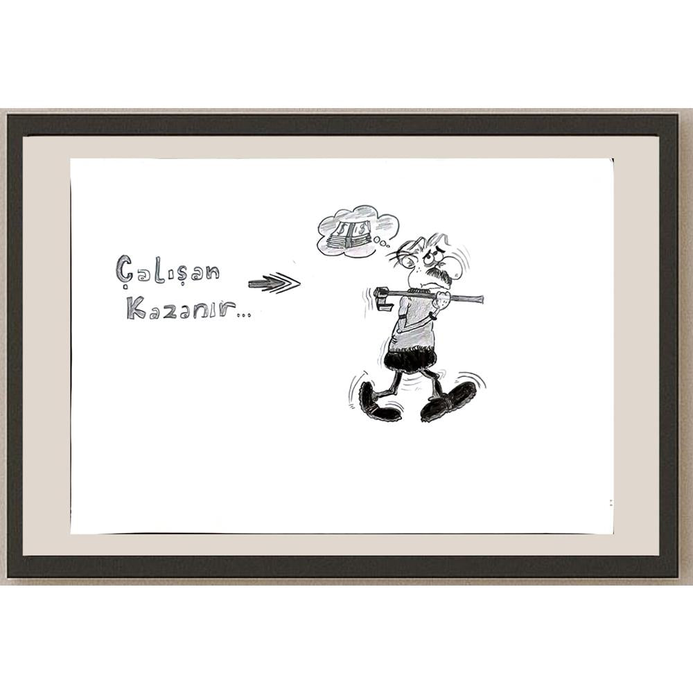 Hüseyin Berkay Yetim 29x21cm Orijinal Karikatür BOD00825