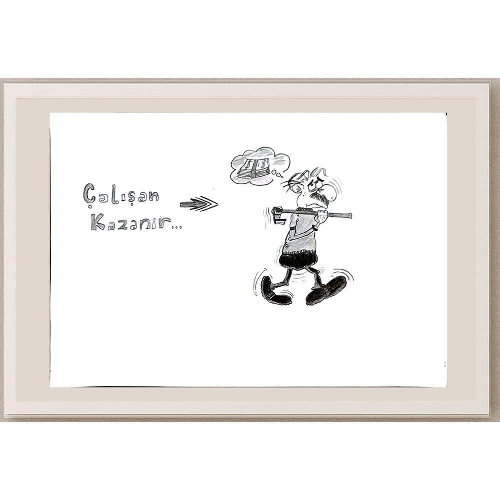 Hüseyin Berkay Yetim 29x21cm Orijinal Karikatür BOD00825