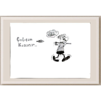 Hüseyin Berkay Yetim 29x21cm Orijinal Karikatür BOD00825